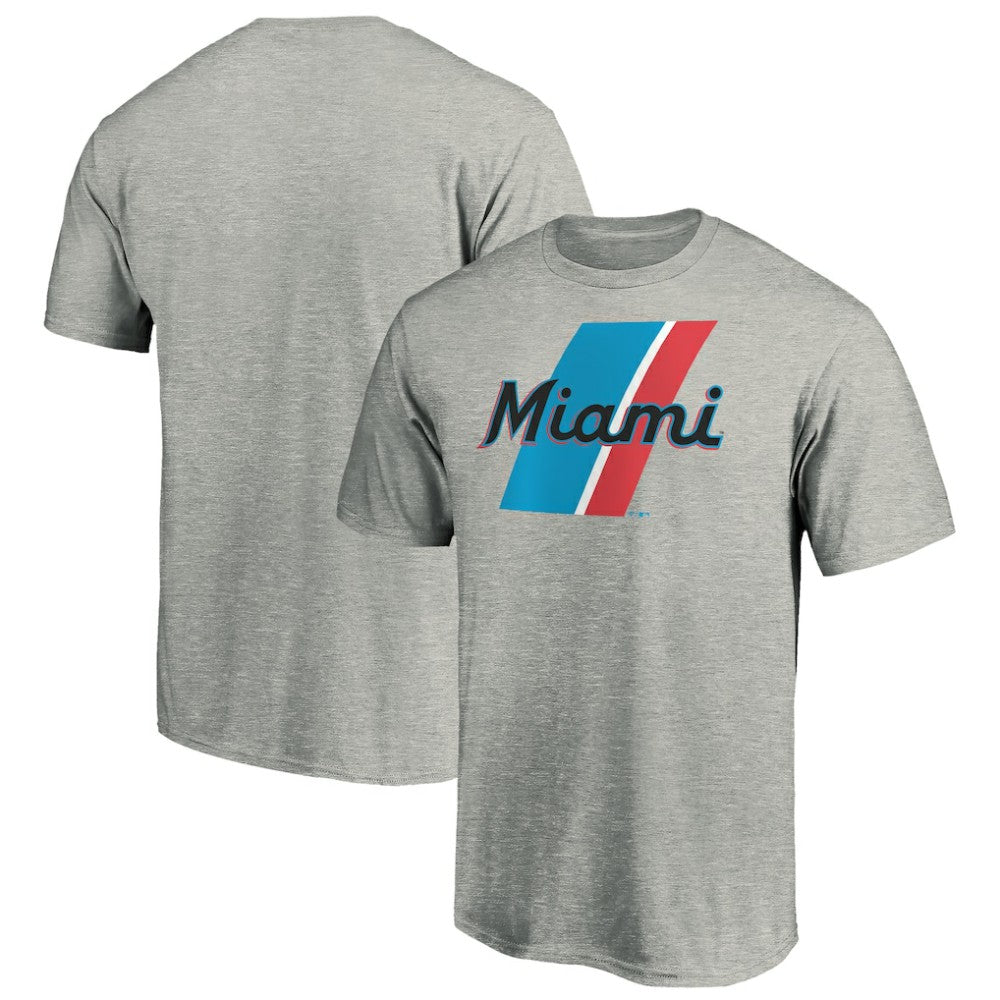 Miami Marlins Team Prep T-Shirt Heathered Gray