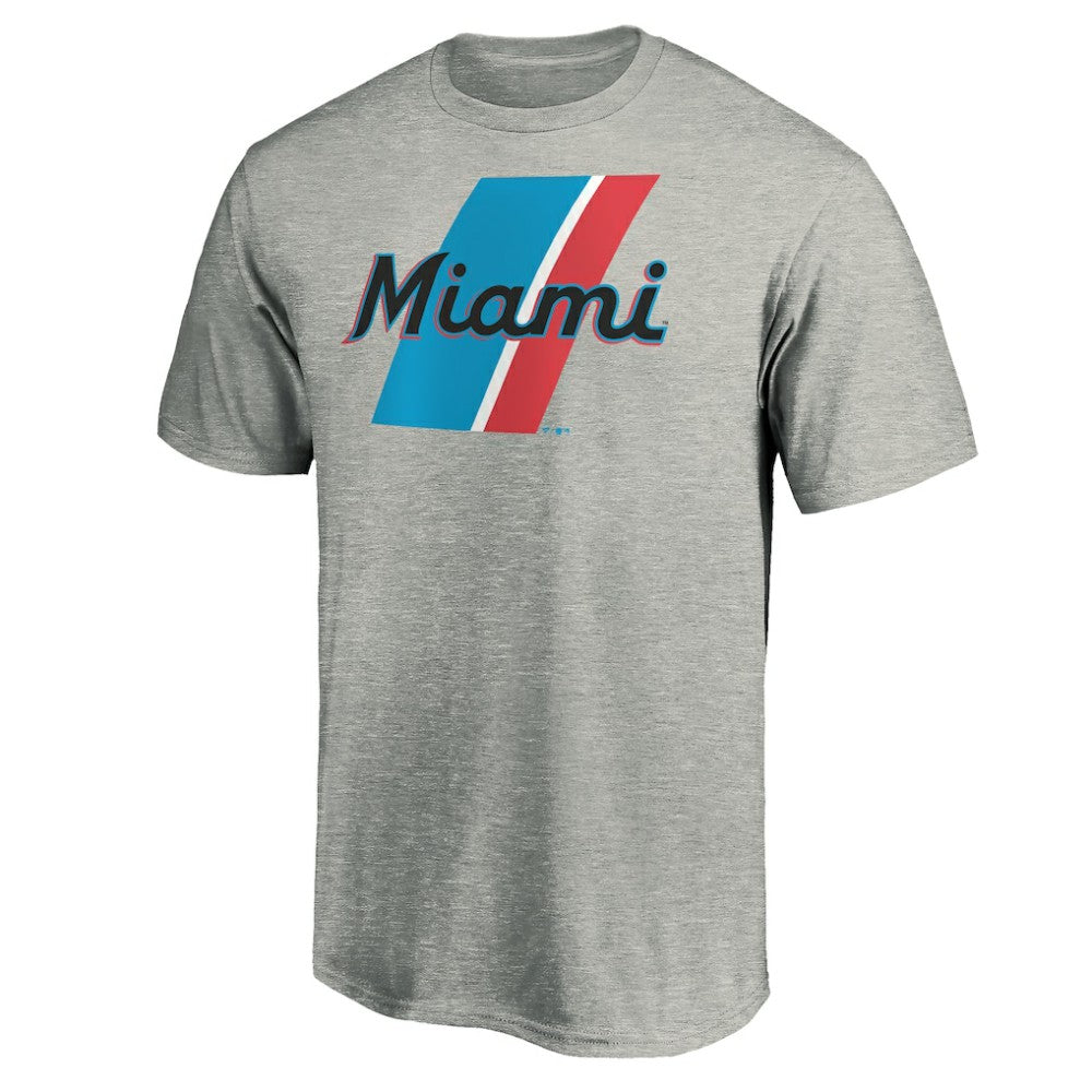 Miami Marlins Team Prep T-Shirt Heathered Gray
