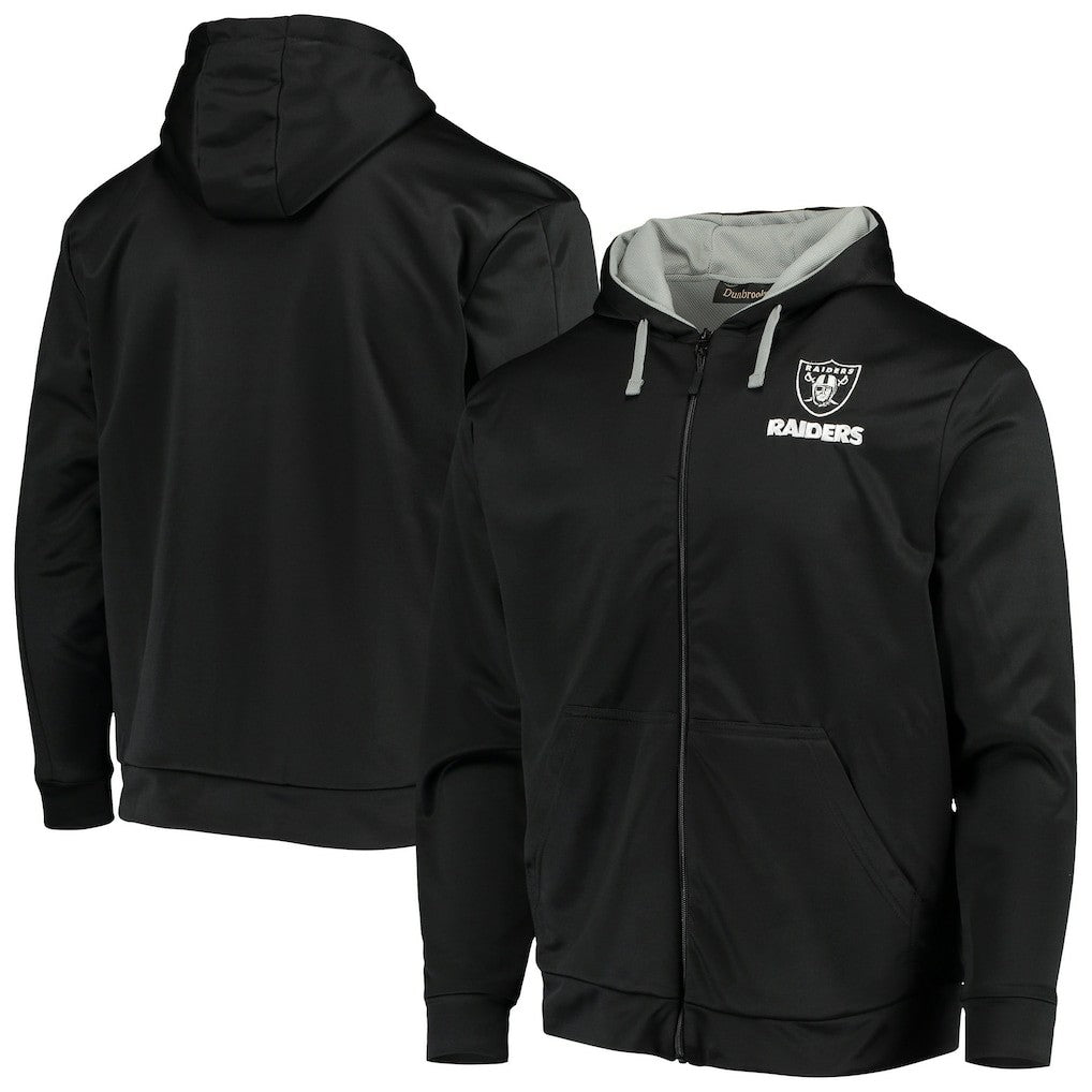 Las Vegas Raiders Dunbrooke Apprentice Full-Zip Hoodie - Black/Gray on sale
