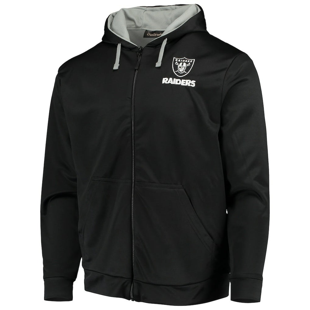 Las Vegas Raiders Dunbrooke Apprentice Full-Zip Hoodie - Black/Gray on sale