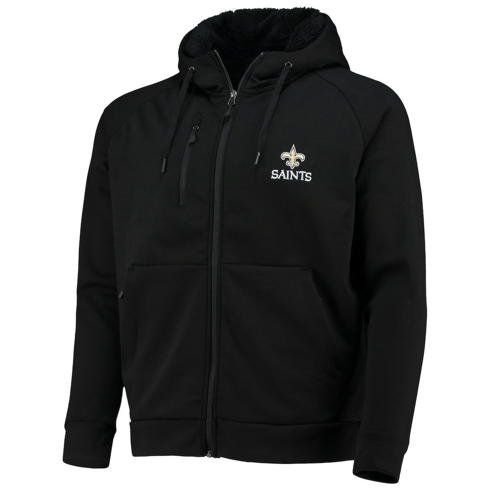 New Orleans Saints Dunbrooke Shag Tri-Blend Full-Zip Raglan Hoodie - Black outlet