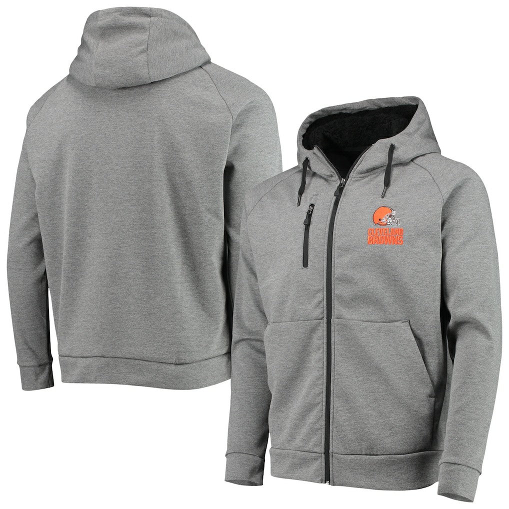 Cleveland Browns Dunbrooke Shag Tri-Blend Full-Zip Raglan Hoodie - Charcoal on sale