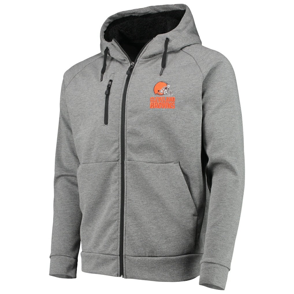 Cleveland Browns Dunbrooke Shag Tri-Blend Full-Zip Raglan Hoodie - Charcoal on sale