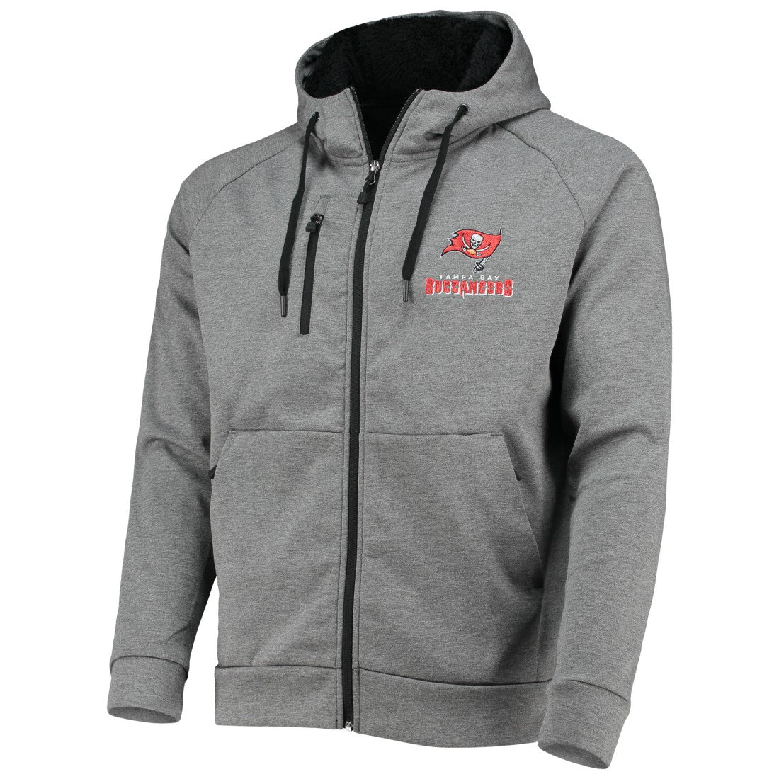 Tampa Bay Buccaneers Dunbrooke Shag Tri-Blend Full-Zip Raglan Hoodie - Charcoal discount
