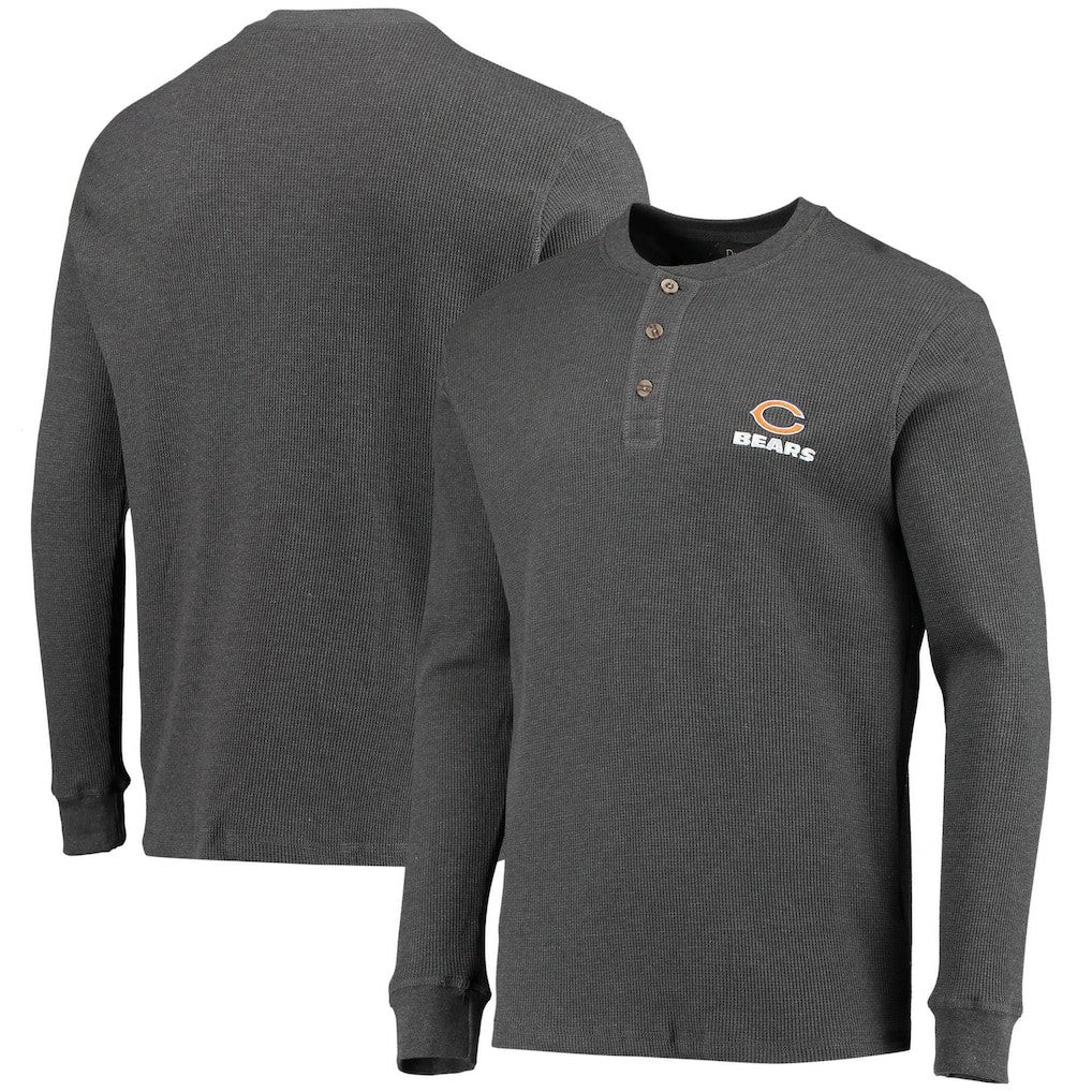 Chicago Bears Dunbrooke Logo Maverick Thermal Henley Long Sleeve T-Shirt - Heathered Gray cheap