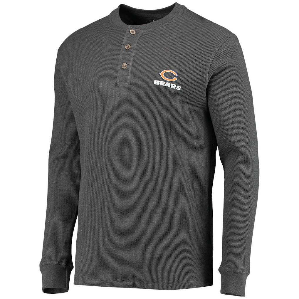 Chicago Bears Dunbrooke Logo Maverick Thermal Henley Long Sleeve T-Shirt - Heathered Gray cheap