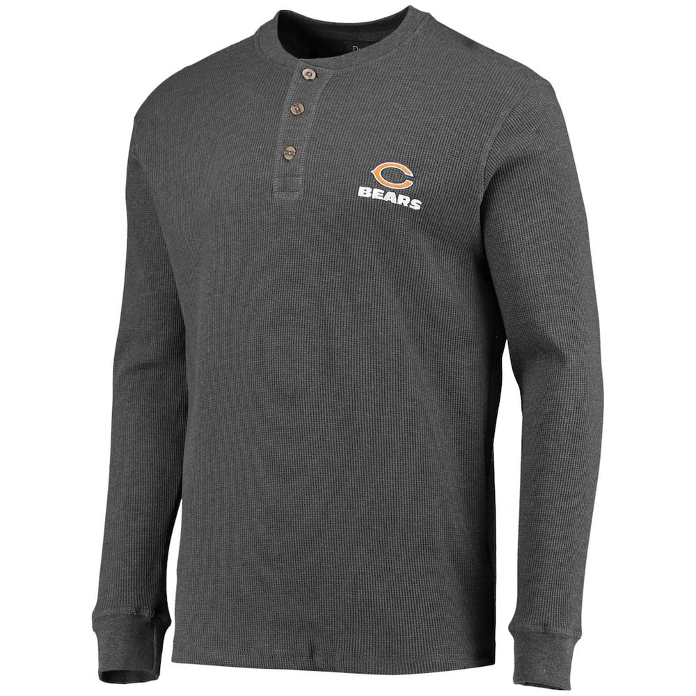 Chicago Bears Dunbrooke Logo Maverick Thermal Henley Long Sleeve T-Shirt - Heathered Gray cheap