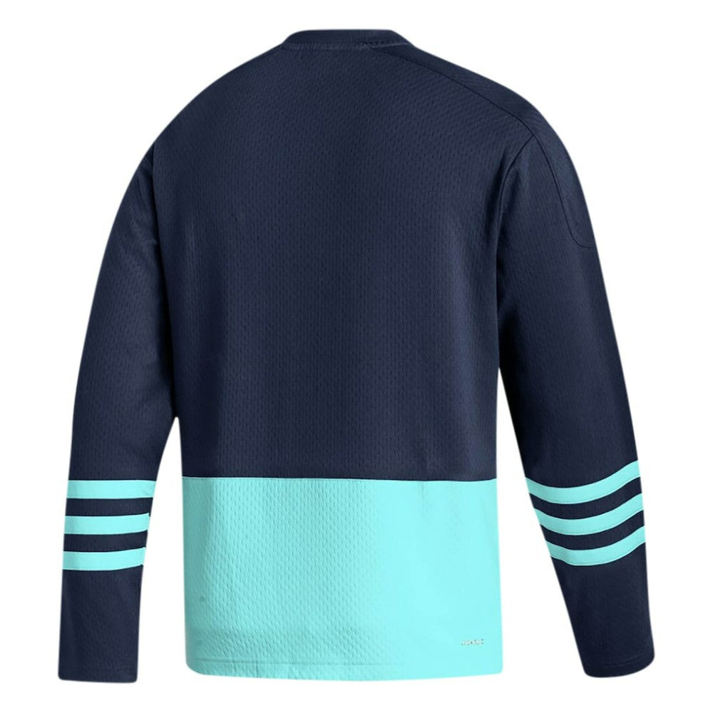 Seattle Kraken adidas Logo AEROREADY Pullover Sweater - Deep Sea Blue Pullover