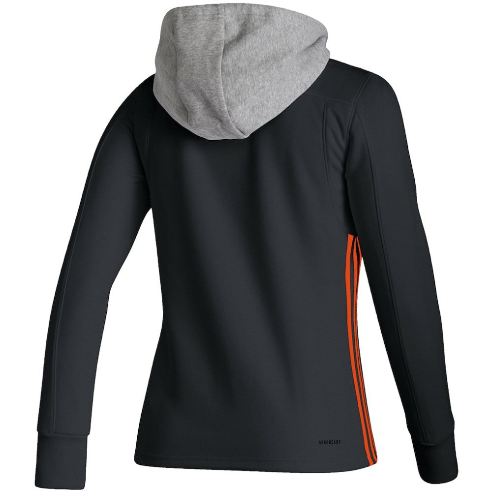 Philadelphia Flyers adidas Women's Skate Lace AEROREADY Pullover Hoodie - Black Hoodies