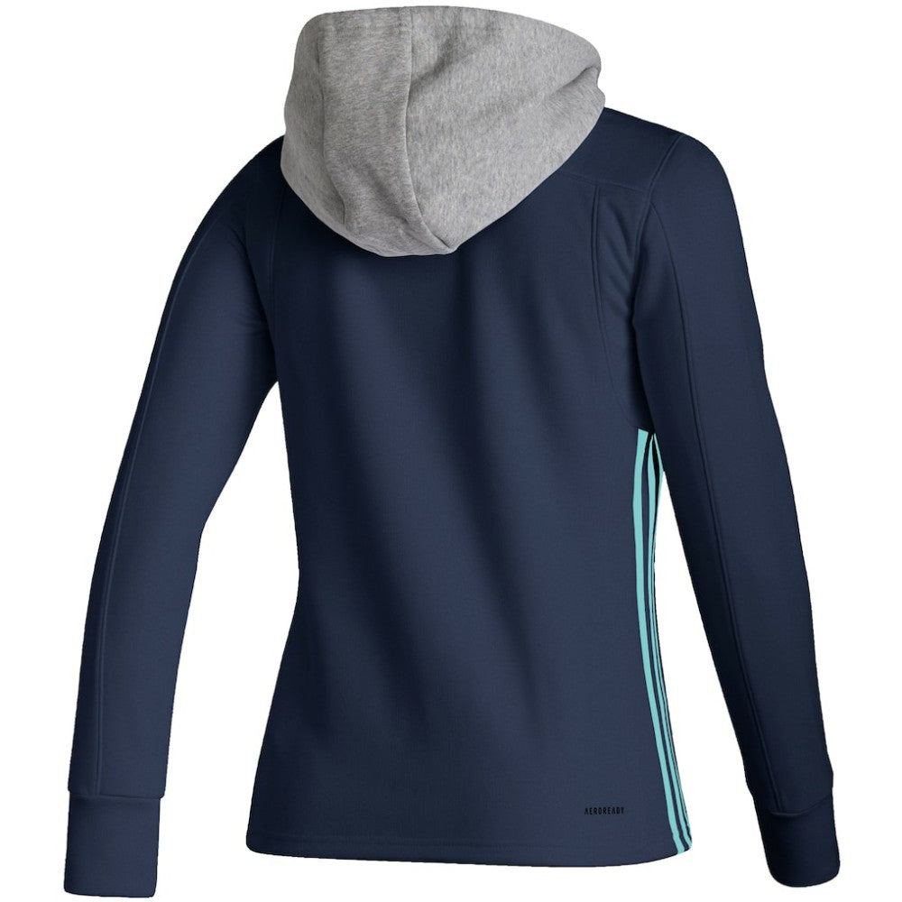 Seattle Kraken adidas Women's Skate Lace AEROREADY Pullover Hoodie - Deep Sea Blue Hoodies