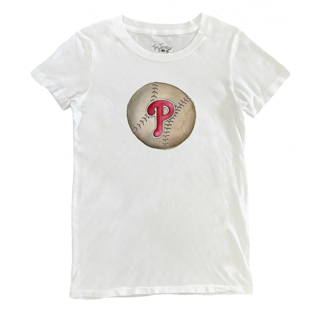 Philadelphia Phillies Tiny Turnip Women's Stitched Baseball T-Shirt White