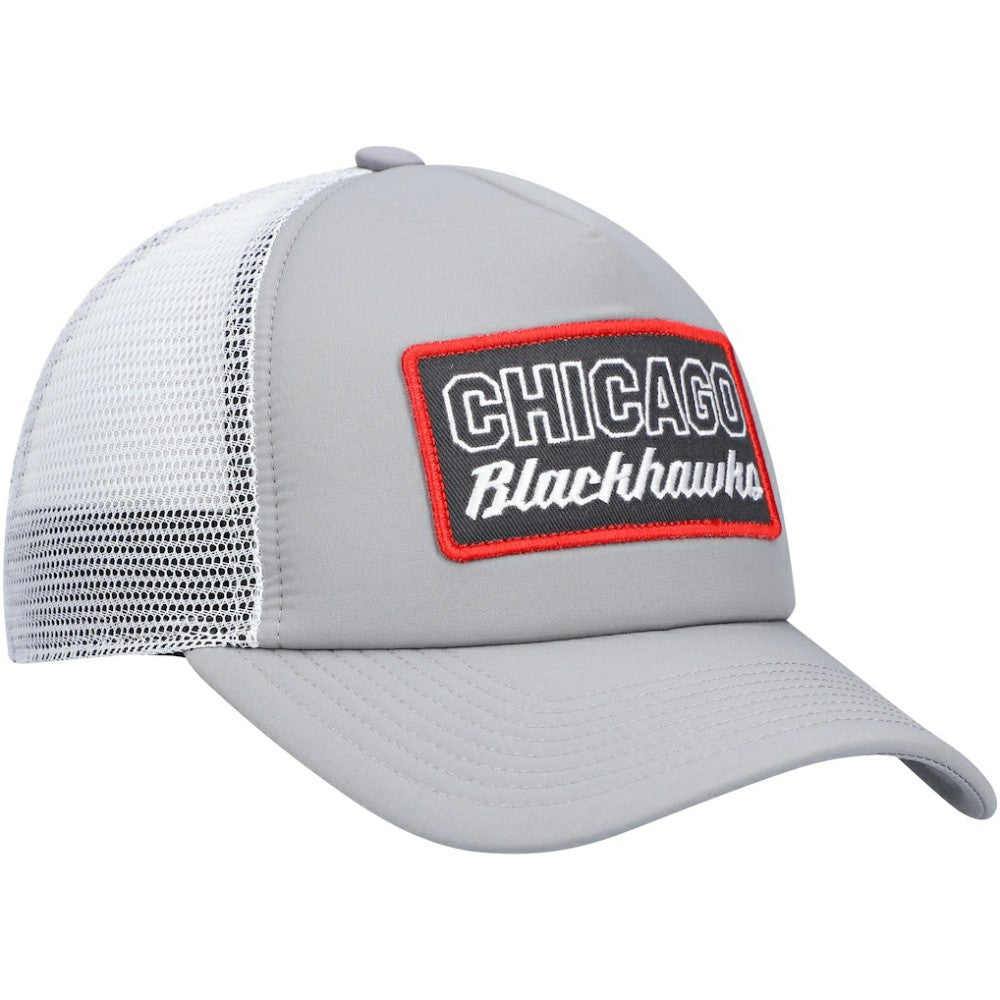 Chicago Blackhawks adidas Locker Room Foam Trucker Snapback Hat - Gray/White Hats