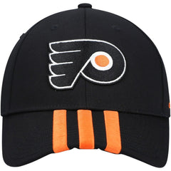 Philadelphia Flyers adidas Locker Room Three Stripe Adjustable Hat - Black Hats