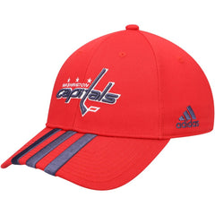 Washington Capitals adidas Locker Room Three Stripe Adjustable Hat - Red Hats