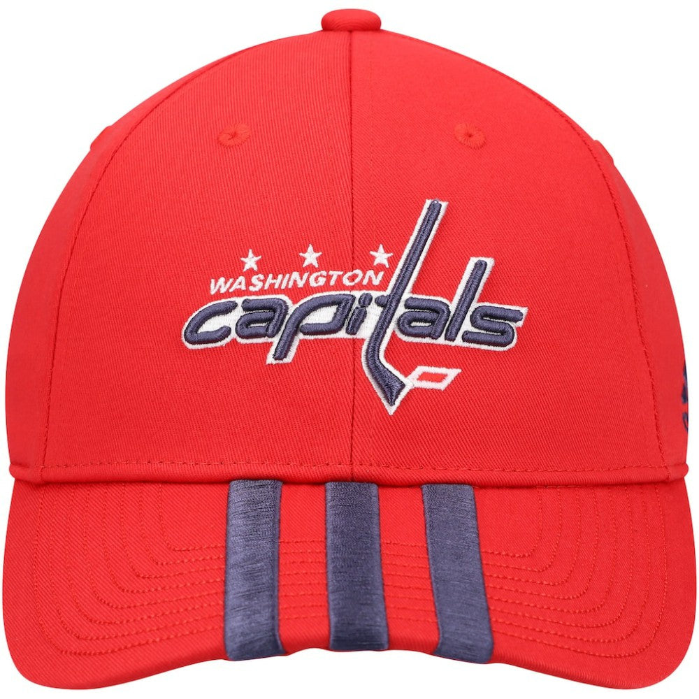 Washington Capitals adidas Locker Room Three Stripe Adjustable Hat - Red Hats