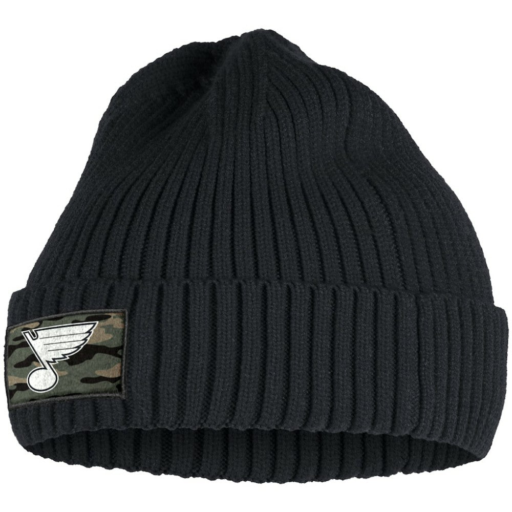 St. Louis Blues adidas Military Appreciation Cuffed Knit Hat - Black Hats