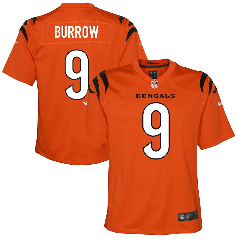 Joe Burrow Cincinnati Bengals Youth Game Jersey - Orange sale
