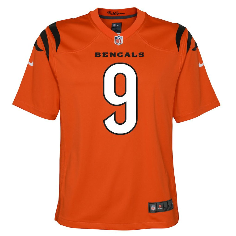 Joe Burrow Cincinnati Bengals Youth Game Jersey - Orange sale