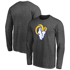 Los Angeles Rams Big & Tall Primary Logo Long Sleeve T-Shirt - Heathered Charcoal sale