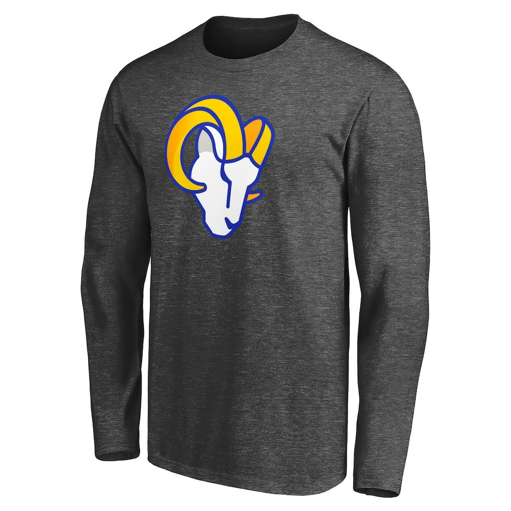 Los Angeles Rams Big & Tall Primary Logo Long Sleeve T-Shirt - Heathered Charcoal sale