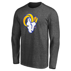 Los Angeles Rams Big & Tall Primary Logo Long Sleeve T-Shirt - Heathered Charcoal sale