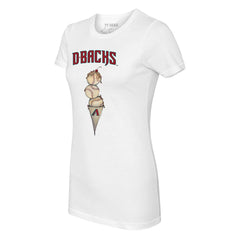 Arizona Diamondbacks Tiny Turnip Women's Triple Scoop T-Shirt White