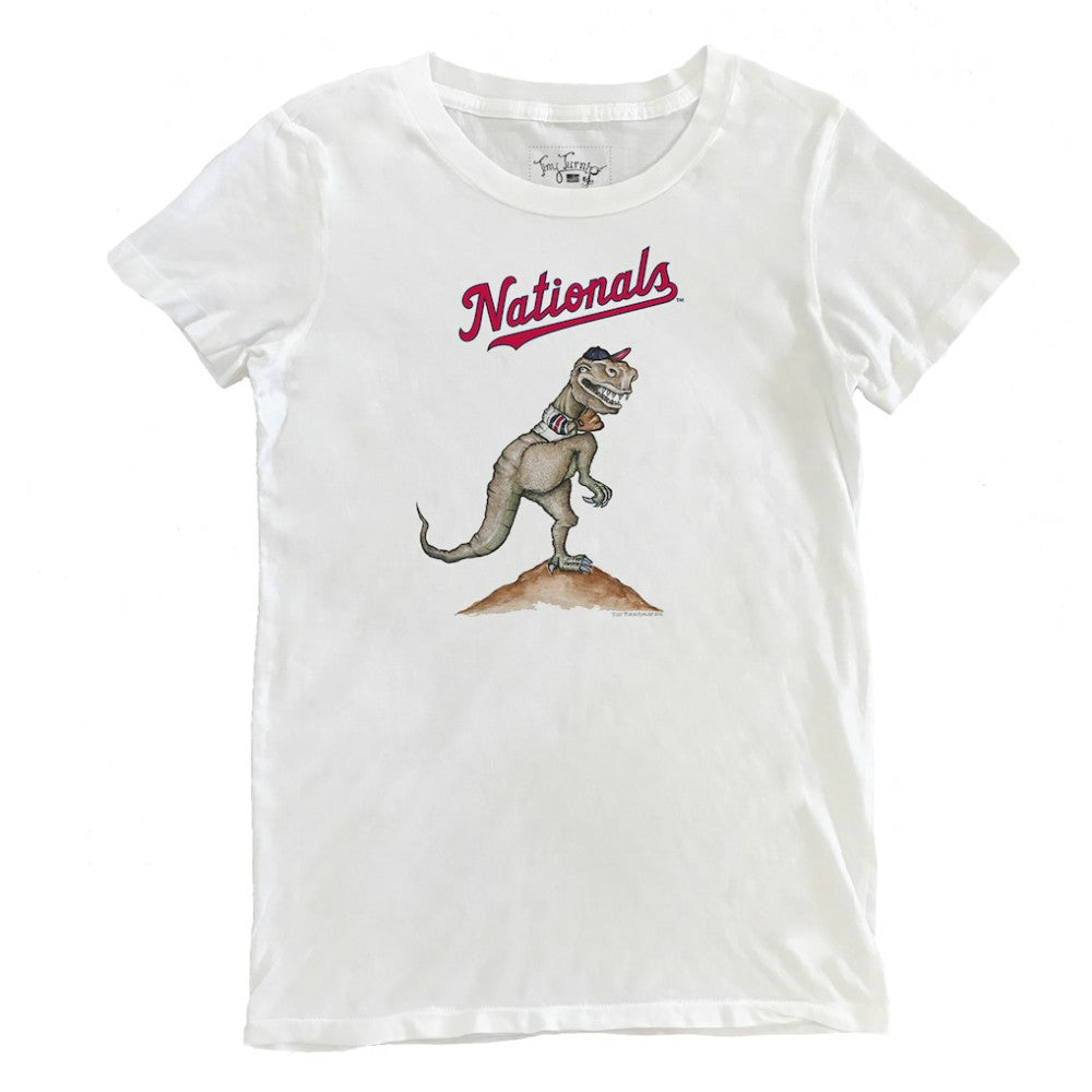 Washington Nationals Tiny Turnip Women's TT Rex T-Shirt White