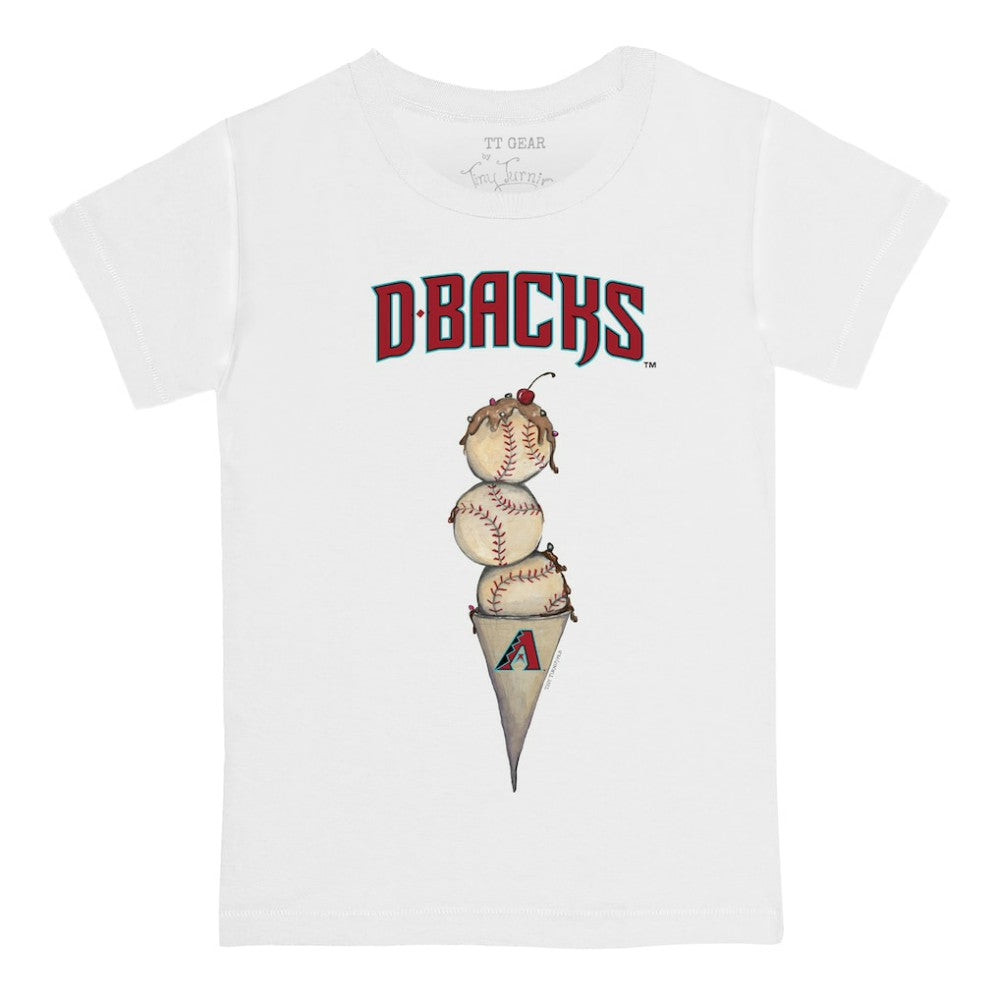 Arizona Diamondbacks Tiny Turnip Youth Triple Scoop T-Shirt White