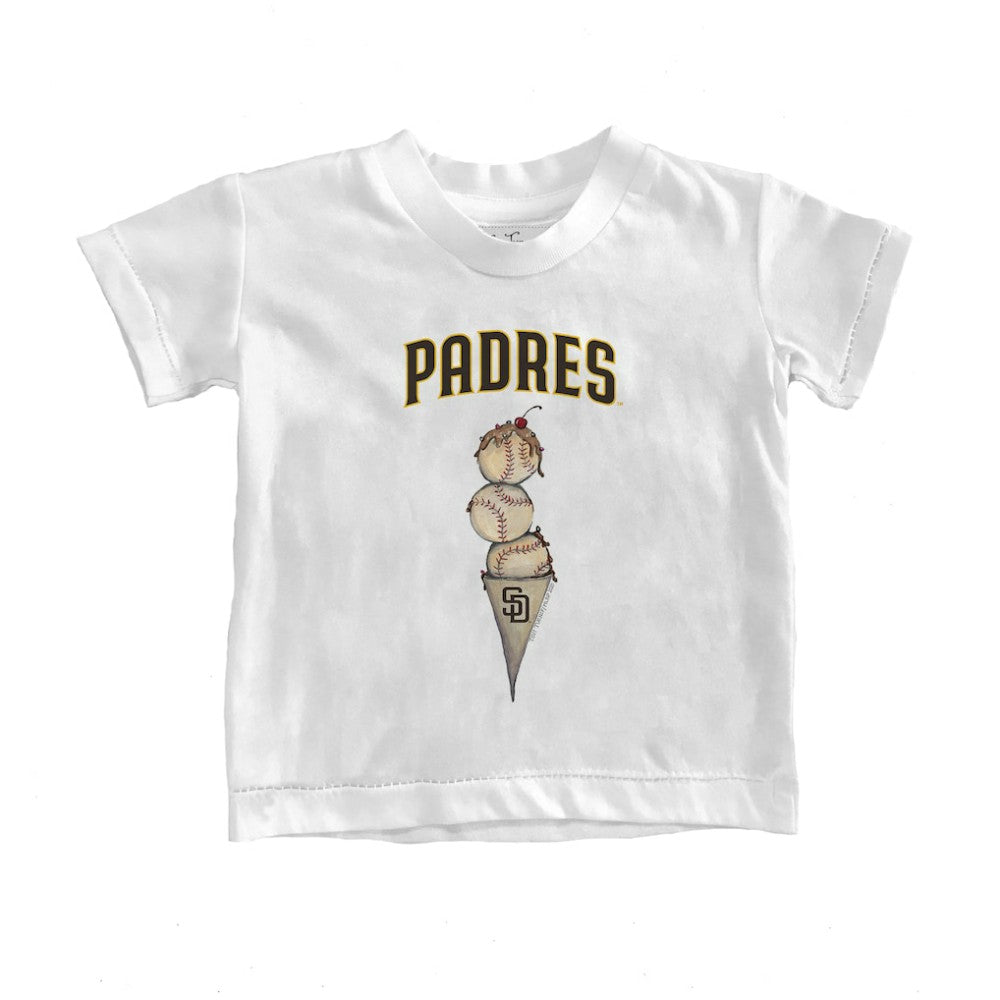 San Diego Padres Tiny Turnip Youth Triple Scoop T-Shirt White