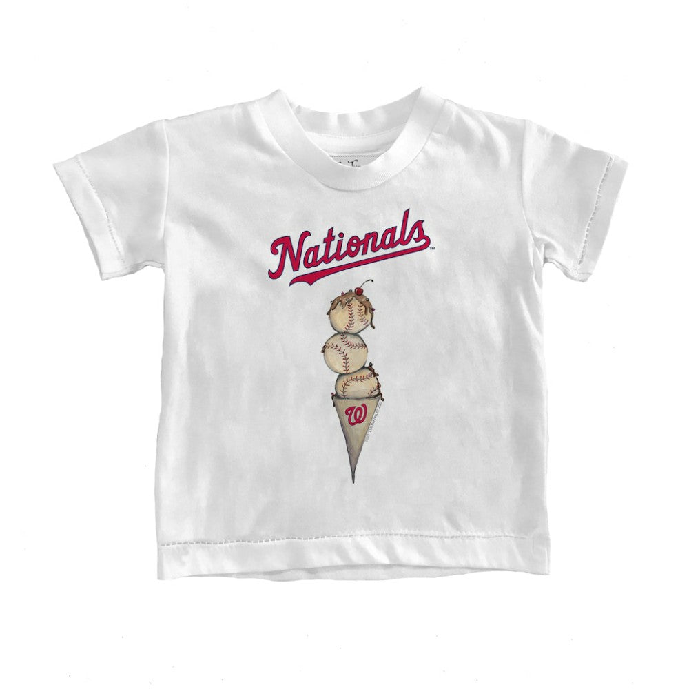 Washington Nationals Tiny Turnip Youth Triple Scoop T-Shirt White