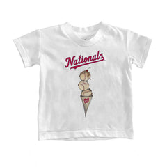 Washington Nationals Tiny Turnip Youth Triple Scoop T-Shirt White