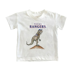 Texas Rangers Tiny Turnip Youth TT Rex T-Shirt White
