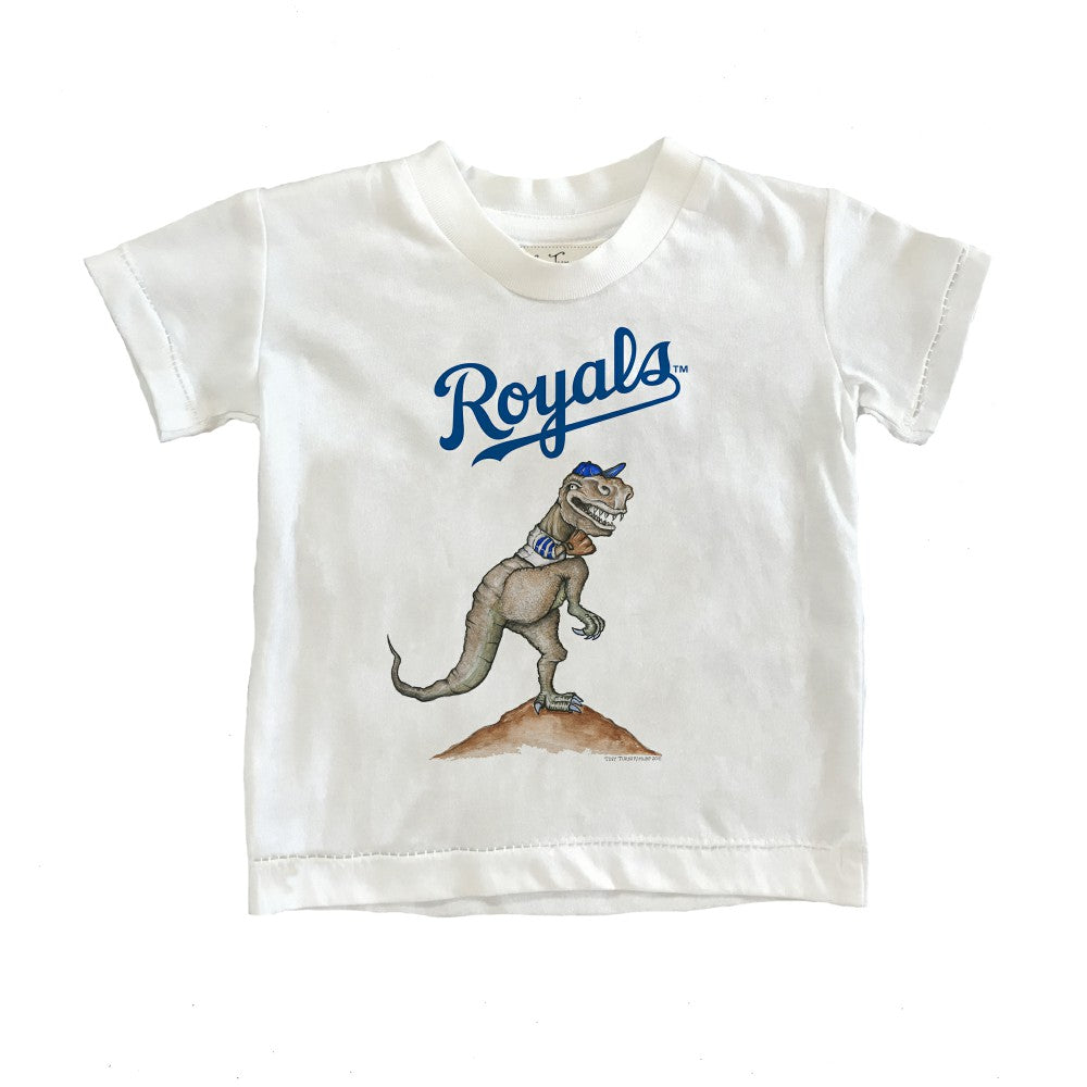 Kansas City Royals Tiny Turnip Youth TT Rex T-Shirt White