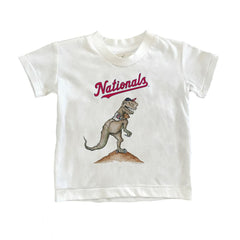 Washington Nationals Tiny Turnip Youth TT Rex T-Shirt White