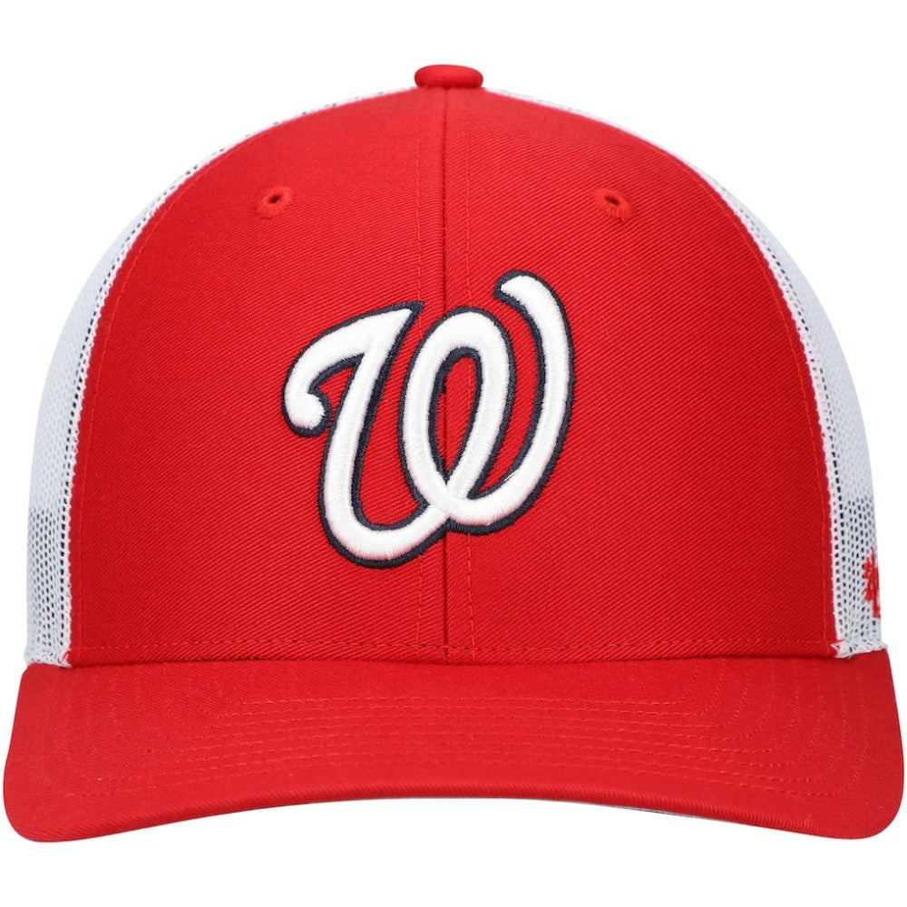 Washington Nationals Primary Logo Trucker Snapback Hat Red/White