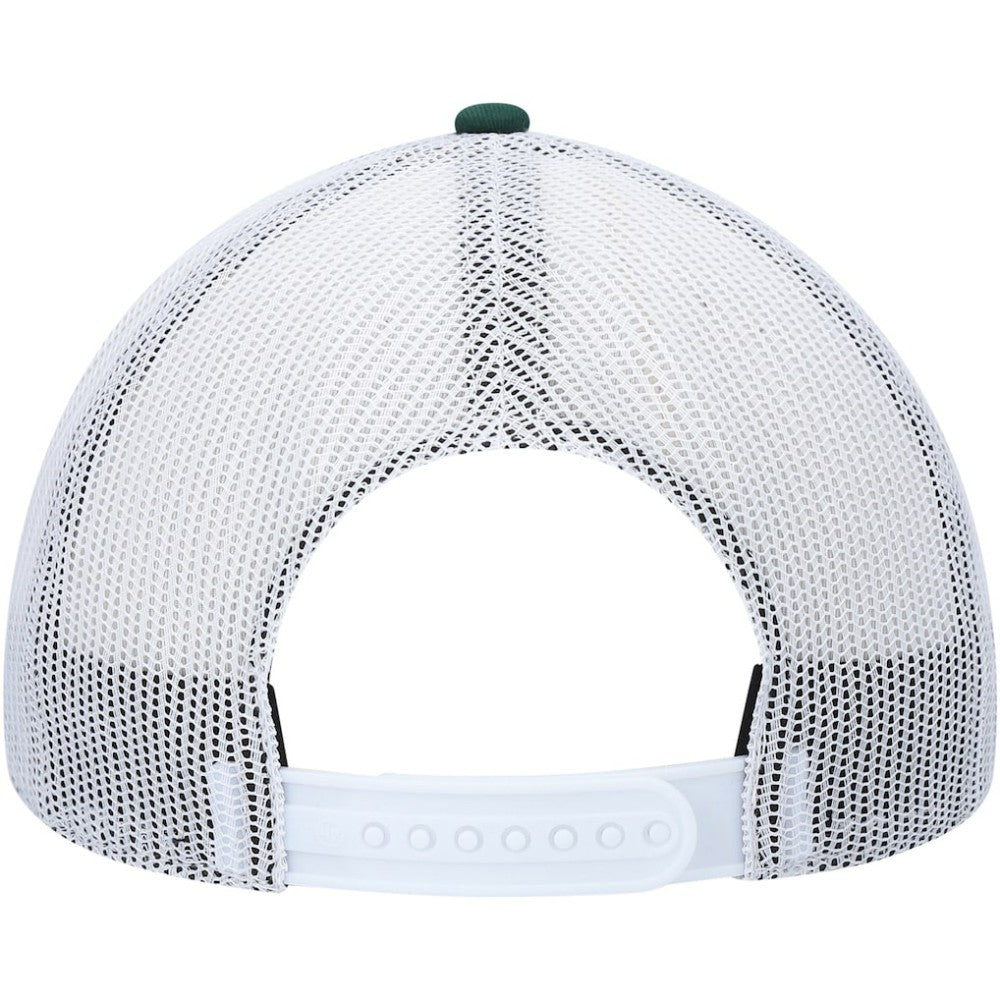 Athletics Primary Logo Trucker Snapback Hat Green/White