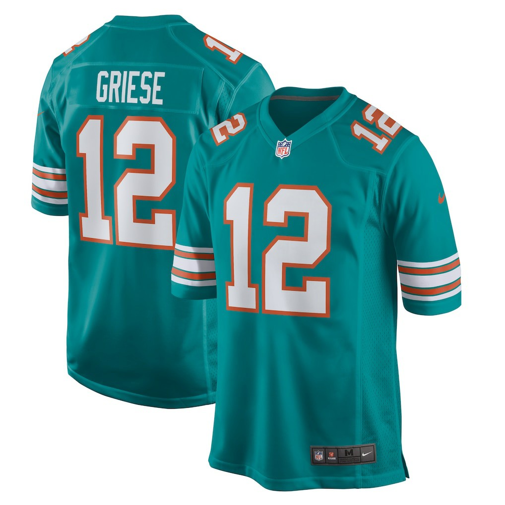 Bob Griese Miami Dolphins Retired Player Jersey - Aqua sale