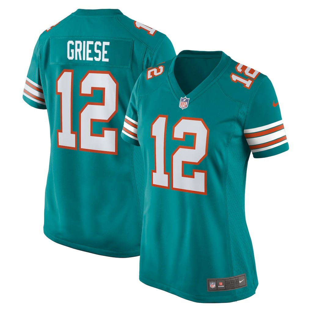 Bob Griese Miami Dolphins Women's Retired Player Jersey - Aqua online