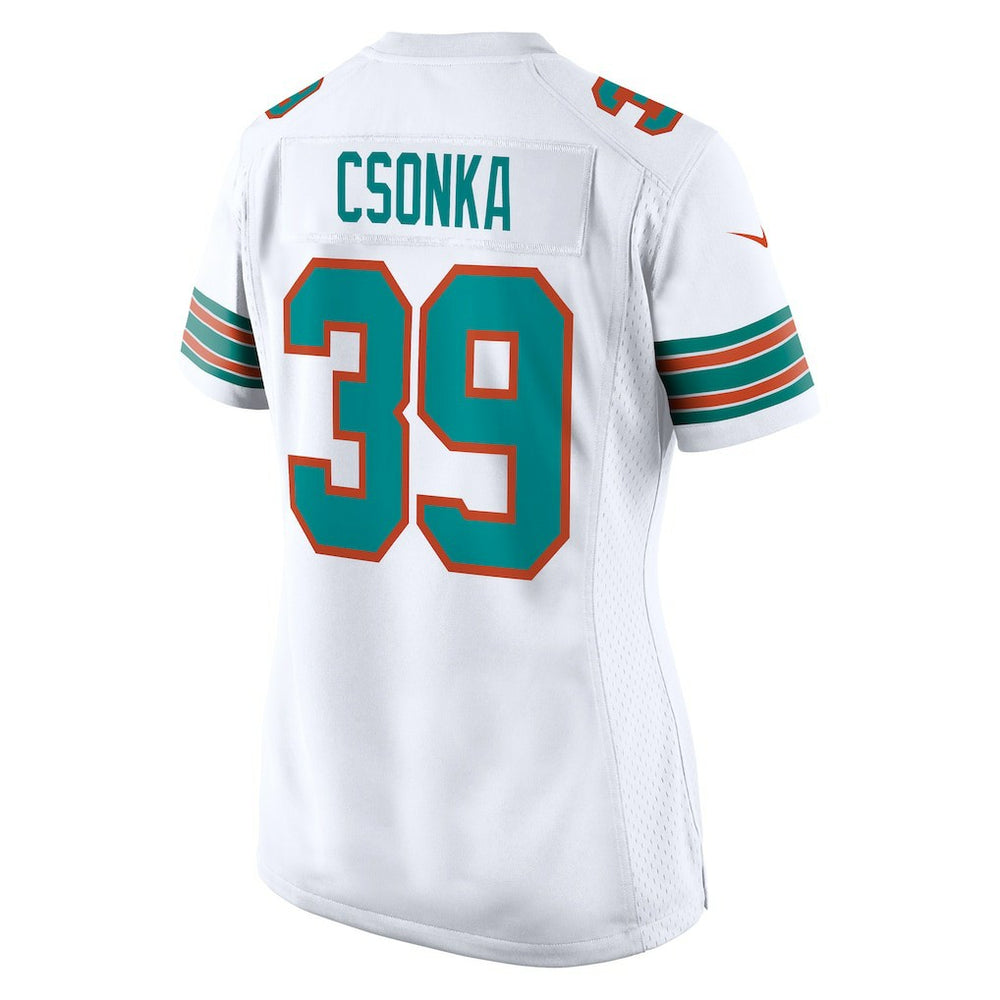 Larry Csonka Miami Dolphins Women's Retired Player Jersey - White on sale