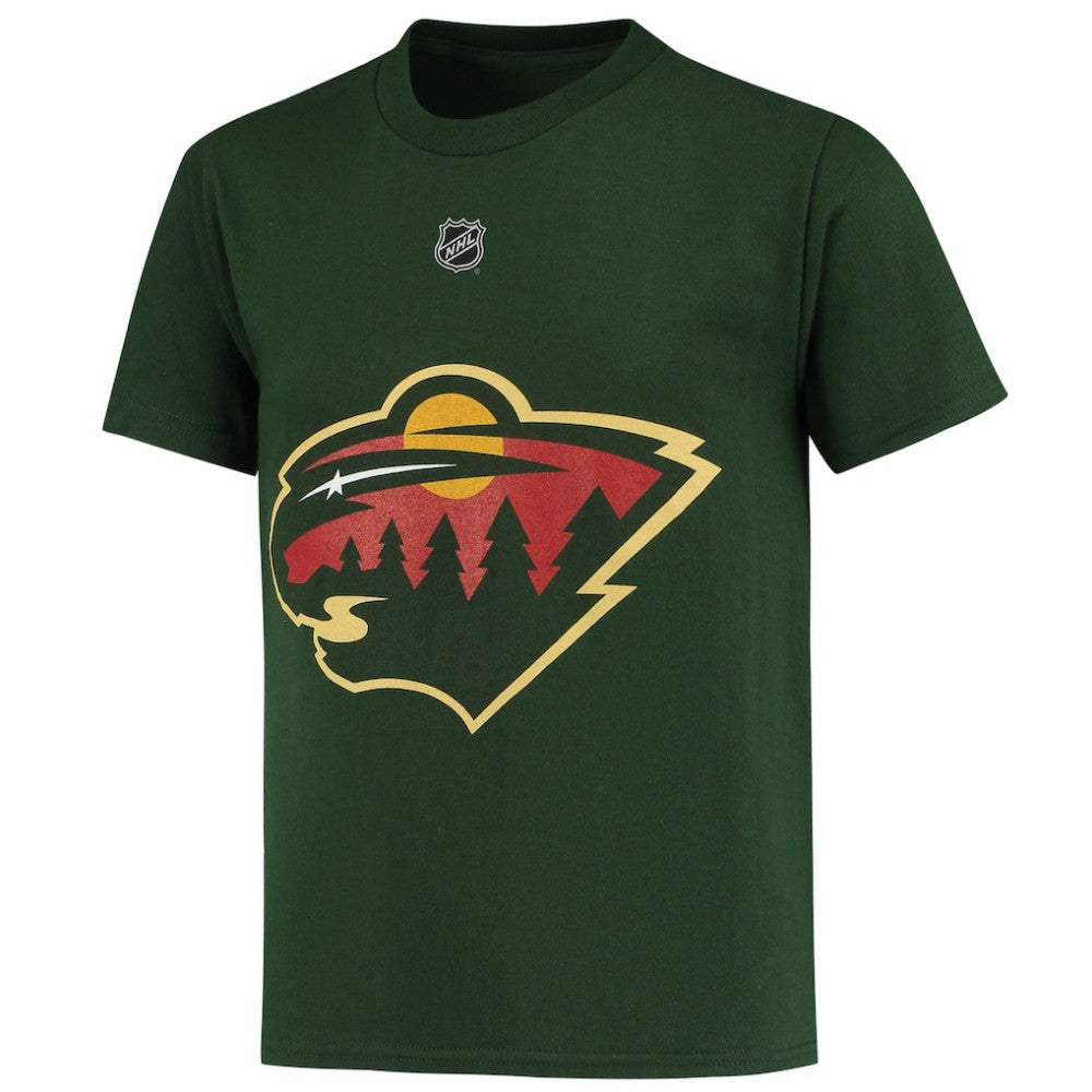 Kirill Kaprizov Minnesota Wild Youth Player Name & Number T-Shirt - Green T-shirts