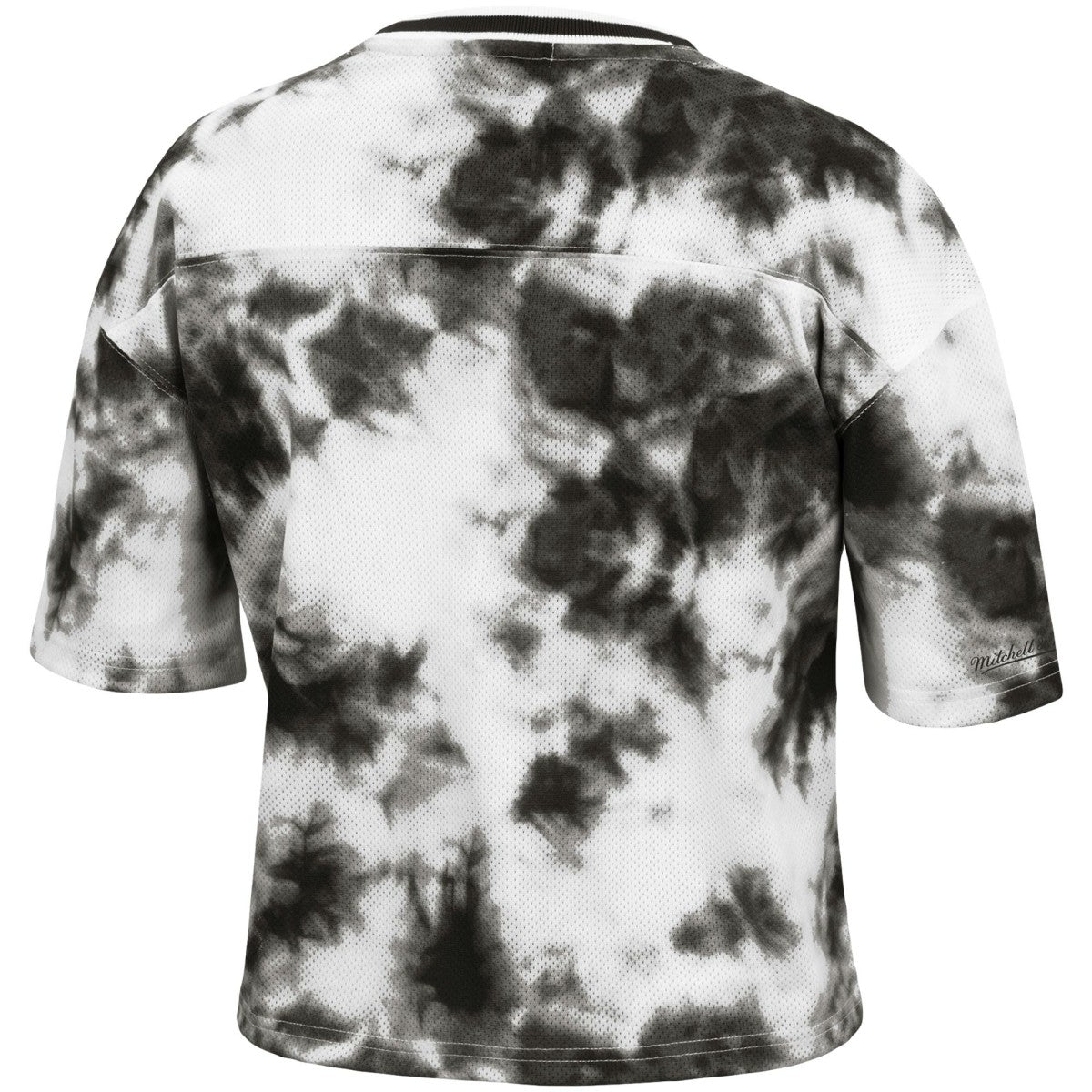 Toronto Raptors Women's Hardwood Classics Tie-Dye Cropped T-Shirt - Black/White for sale