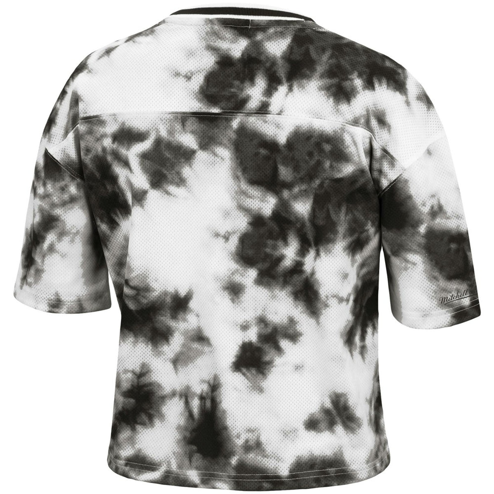 Toronto Raptors Women's Hardwood Classics Tie-Dye Cropped T-Shirt - Black/White for sale