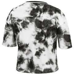 Toronto Raptors Women's Hardwood Classics Tie-Dye Cropped T-Shirt - Black/White for sale