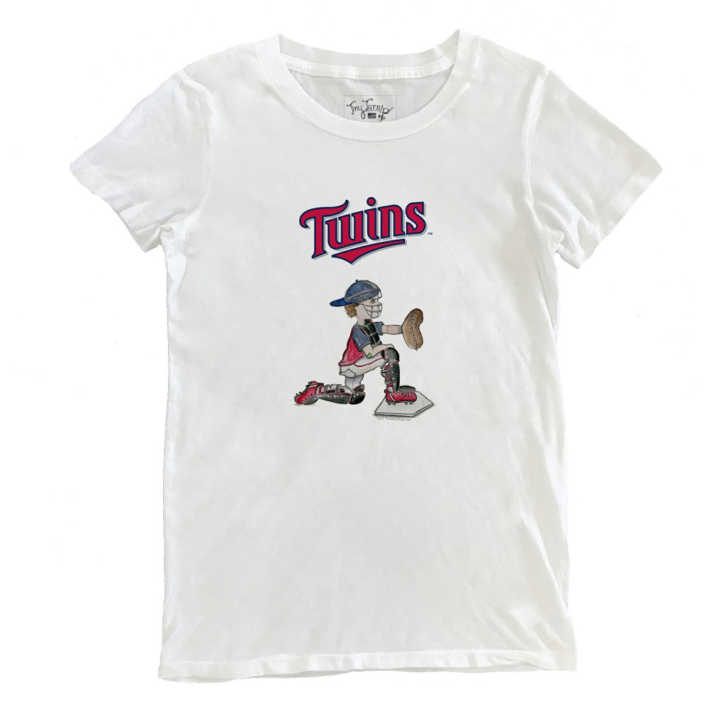 Minnesota Twins Tiny Turnip Women's Caleb the Catcher T-Shirt White