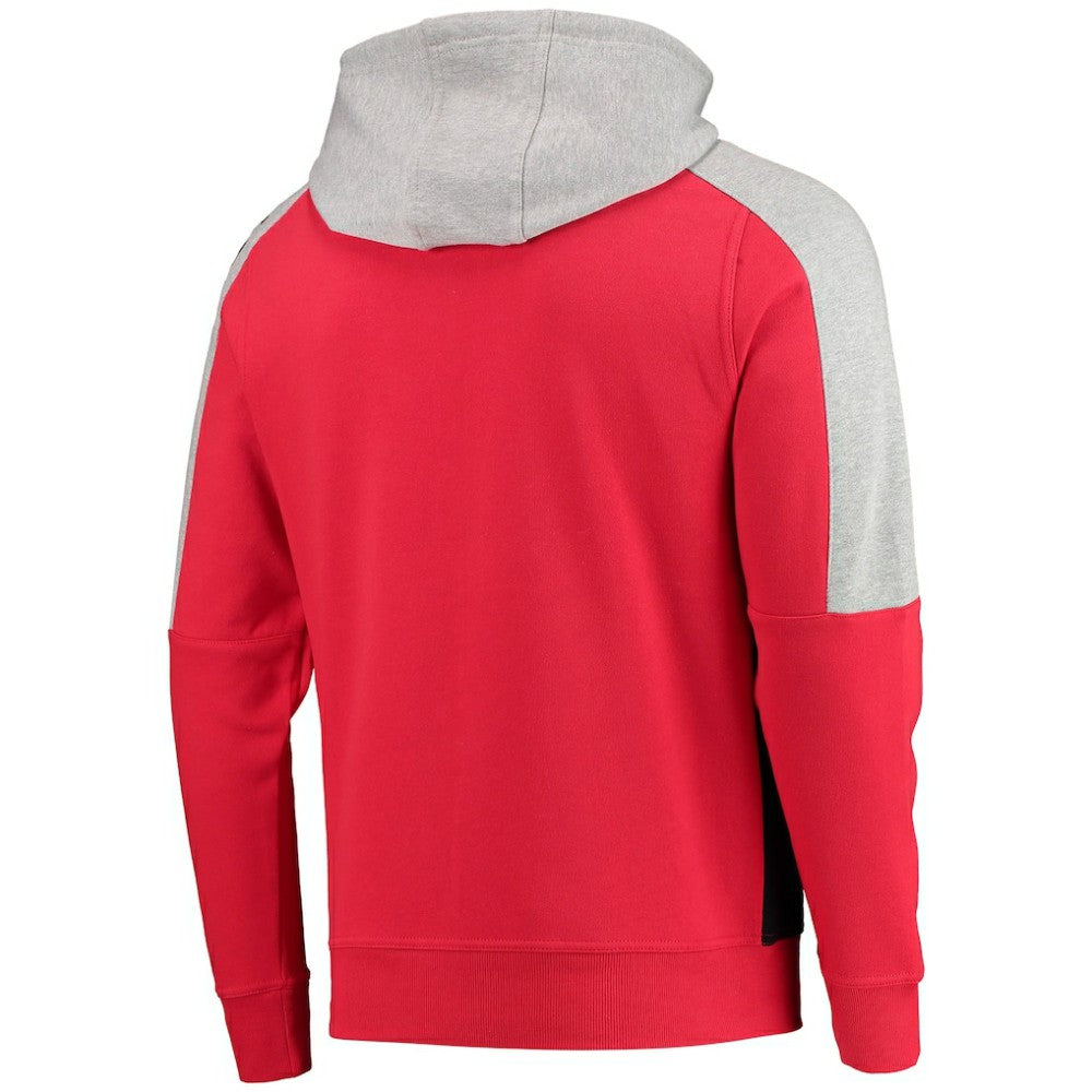 Chicago Blackhawks Starter Playoffs Color Block Full-Zip Hoodie - Red/Black Hoodies