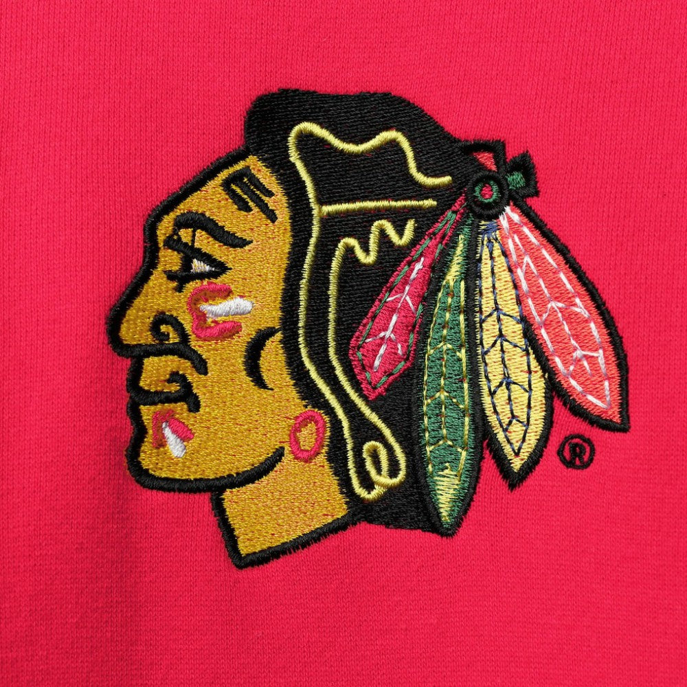 Chicago Blackhawks Starter Playoffs Color Block Full-Zip Hoodie - Red/Black Hoodies