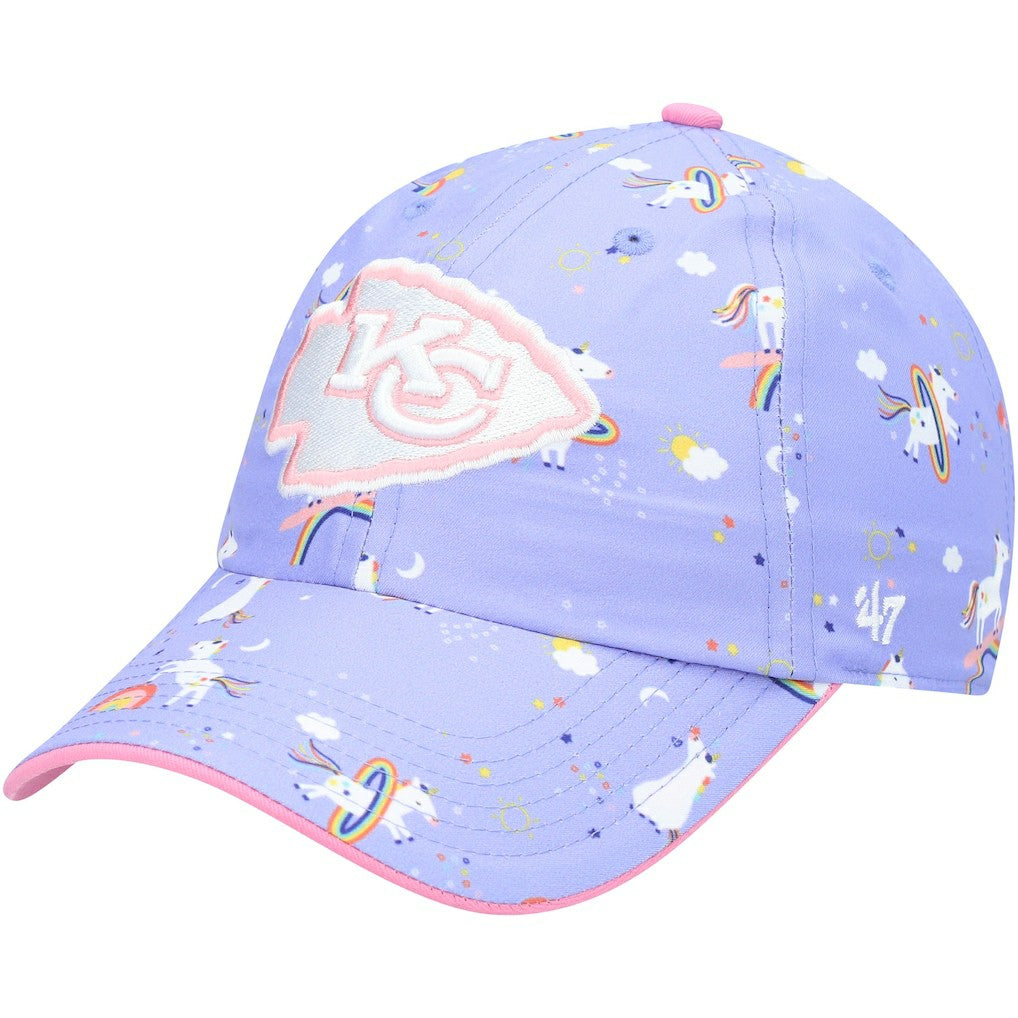 Kansas City Chiefs '47 Girls Preschool Unicorn Clean Up Adjustable Hat - Purple discount