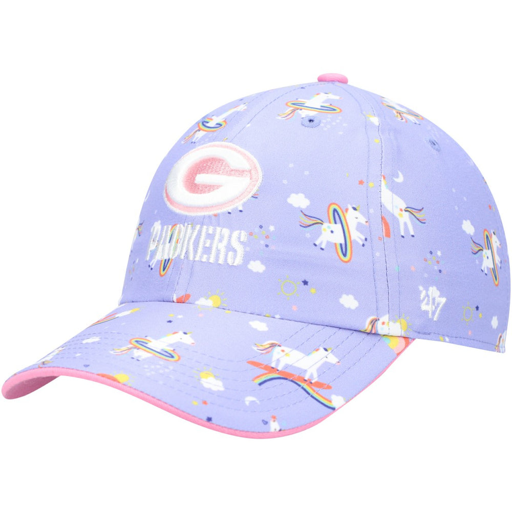 Green Bay Packers '47 Girls Preschool Unicorn Clean Up Adjustable Hat - Purple sale