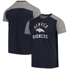Denver Broncos Majestic Threads Field Goal Slub T-Shirt - Navy/Gray on sale