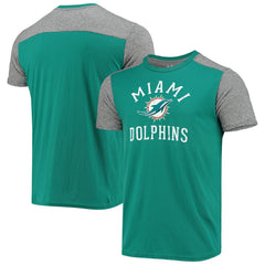 Miami Dolphins Majestic Threads Field Goal Slub T-Shirt - Aqua/Gray cheap